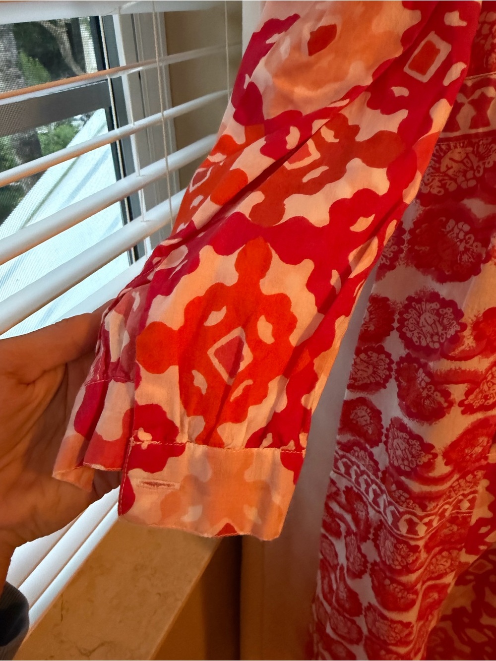 Colorful Pink & Orange Printed Midi Dress - Picture 3 of 7